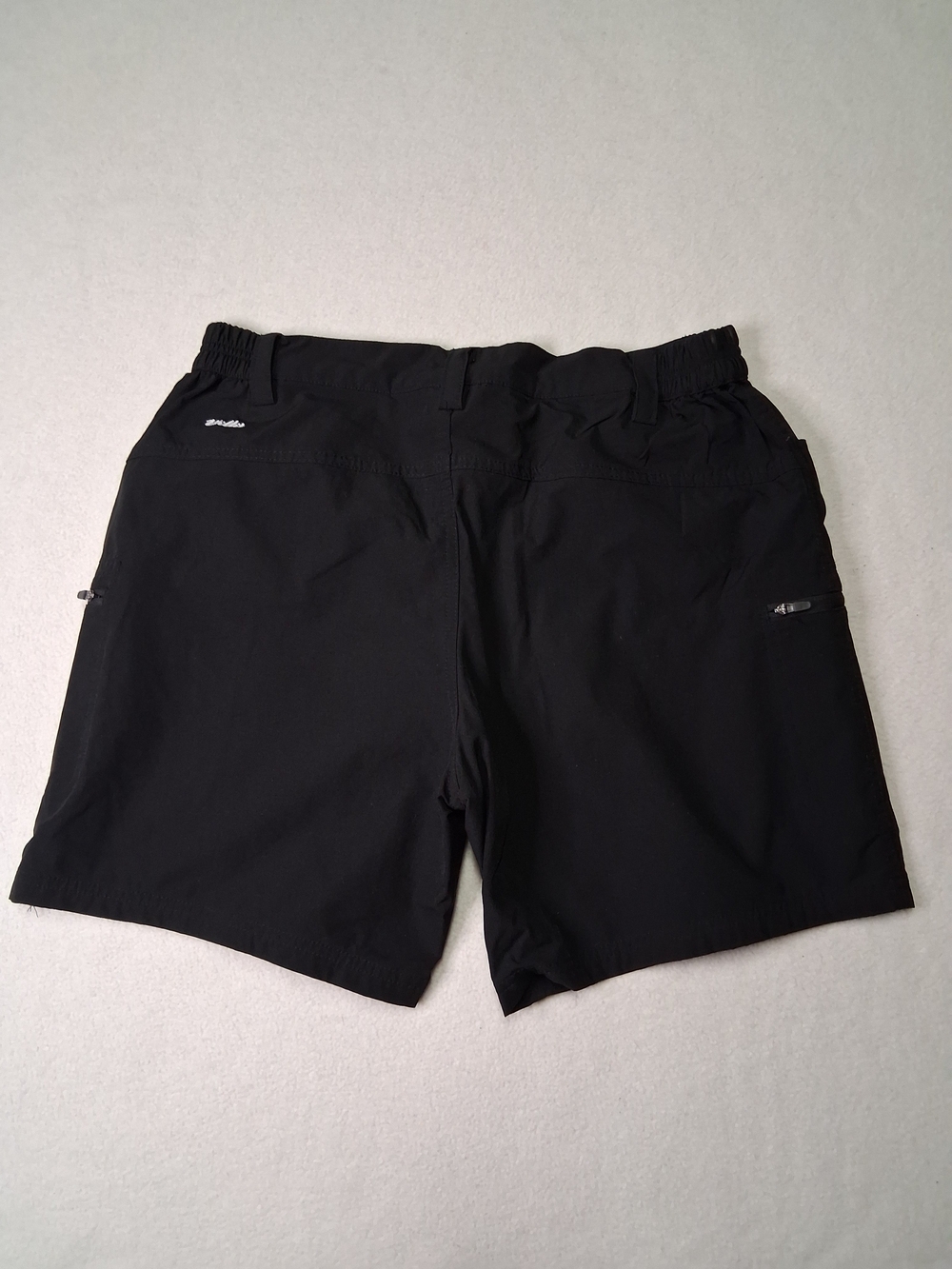 Willit Men's Black Athletic Shorts with Elastic Waist and Zip Pockets
